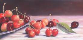 Evelyne BERART - cerises Napoléon 30x65