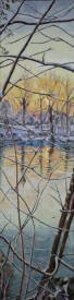 Frédéric BERNARDI - Bords de Seine Hiver V Huile sur toile 160 cm x 40 cm .jpg