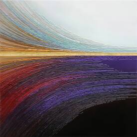 Leslie BERTHET LAVAL - Golden line 80x80 cm