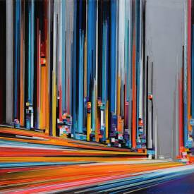 Leslie BERTHET LAVAL - "Speed colors" 80x80 cm