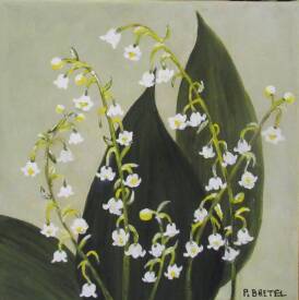 Patricia BRETEL - Brins de muguet - 20 x 20 - collection privée