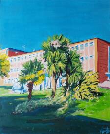 Sébastien COUËFFIC - vue du campus huile sur toile 38 x 46 cm 2021 2.jpg