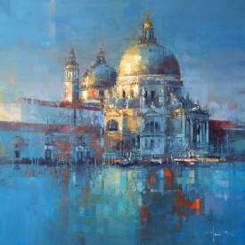 Benoît HAVARD - Venise, Basilique Santa Maria della Salute - 100x100cm