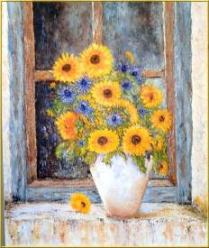 Monique LAVILLE - TOURNESOLS ET CHARDONS   65 x 54   2025.jpg