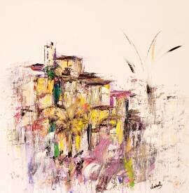 Christian LOBEL - GORDES 1 - Acrylique sur Toile -H 100 X L 100 CMS - 2022.jpg