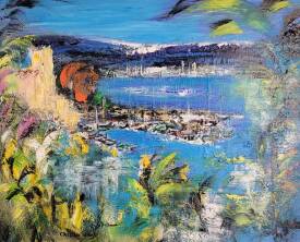 Christian LOBEL - PETIT PORT DE LA RAGUE-Acrylique sur Toile - H 73 X L 92 cms-2013 2023