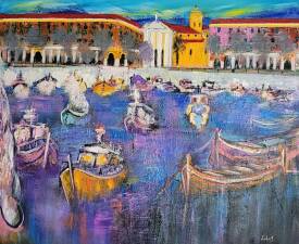 Christian LOBEL - LE PORT DE NICE 3-Acrylique sur Toile -  H 100 X L 120 CMS - 2024.jpg