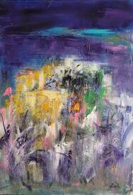 Christian LOBEL - EZE NOCTURNE-Acrylique sur Toile -H 116 X L 81 cms - 2023.jpg