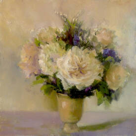 Iryna MALYNOVSKA - F2009 Bouquet Élégant en Vase Crème