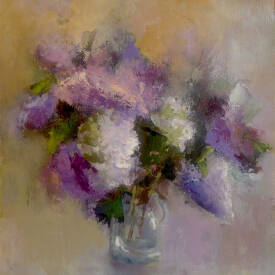 Iryna MALYNOVSKA - F3011 Reflets de Lilas dans un Vase Transparent