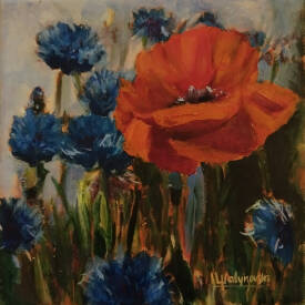 Iryna MALYNOVSKA - F3002 Éclat de Coquelicot et Bleuets en Harmonie