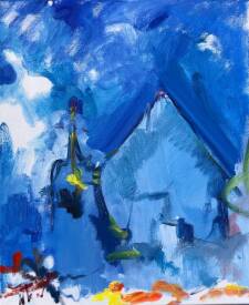 Nina Karapetyan - NKAR - Nina Nkar Ciel bleu.Notre-Dame de Redon.jpg