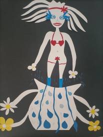 Irène PLAYOULT - Femme aux bottes bleues dans le pichet d'eau.jpg