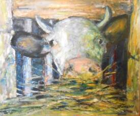 José POMARES - La vache - 38 x 46.jpg