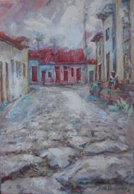 José POMARES - Rue à Cuba - 55 x 38.jpg