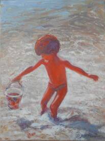 José POMARES - L'enfant et la mer - 61 x 46.jpg