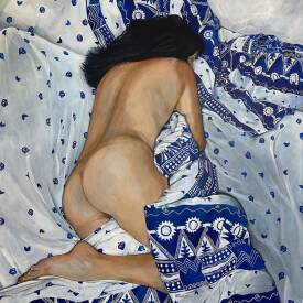 Alain ROUSCHMEYER - LA FILLE NUE DANS SON LIT-Alain Rouschmeyer