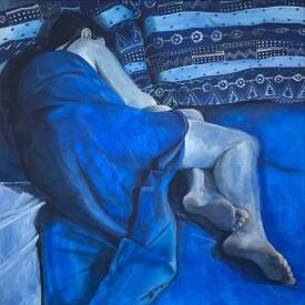 Alain ROUSCHMEYER - LA FILLE DANS LES DRAPS BLEUS-Alain Rouschmeyer