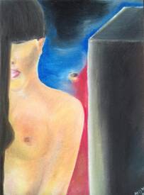 Sylvain ZABETH - 1981 4)'La Pierre grise 'Pastel sur papier 24x32cm.jpg