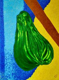 Sylvain ZABETH - 2024. Paris. Titre (Arbre à papaye verte) Technique, Acrylique sur toile. 60x 80cm.jpg
