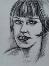 Sylvain ZABETH - 1979 11étude crayons mine charbon sur papier 24x32cm (Louise Brooks).jpg